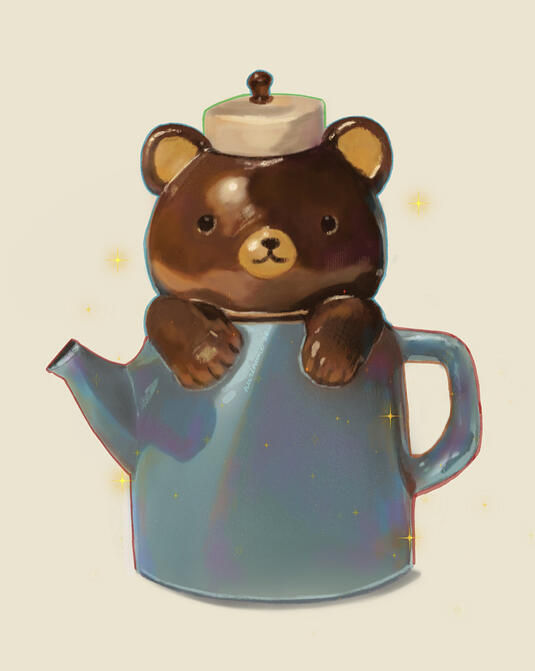 ❀ teapot bear - illust ❀