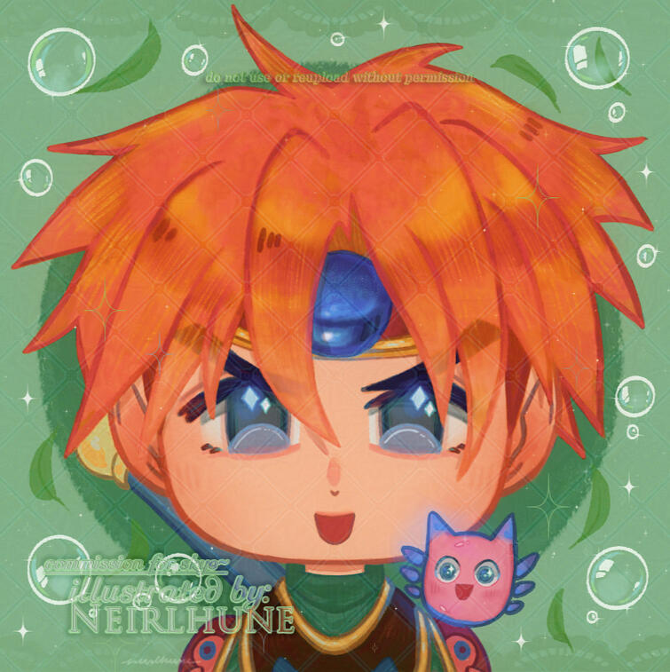 ❀ ark bust-up chibi - illust for skye [commission] ❀