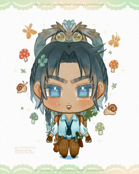 ❀ linkaziel chibi - illust ❀